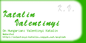 katalin valentinyi business card